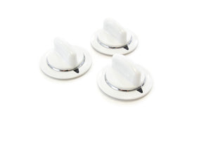 Red Hound Auto 3 White Dryer Timer Control Knobs Replacement Compatible with General Electric Hotpoint RCA WE1M654