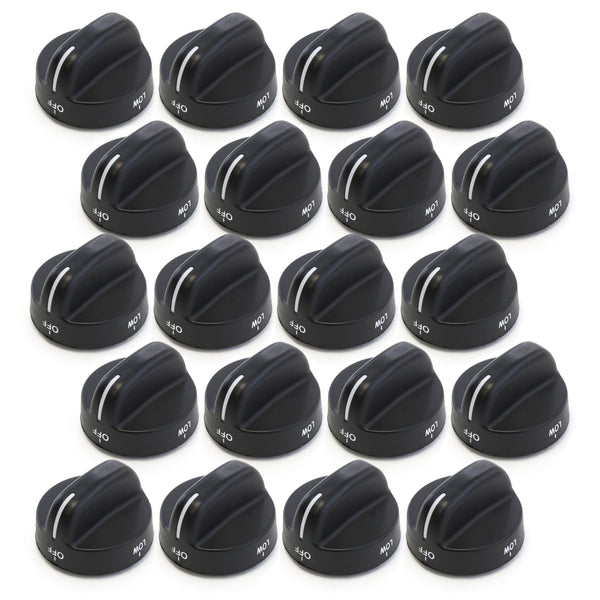 Red Hound 20 Range Top Surface Burner Knobs Black Replacement Compatible with Whirlpool Roper Estate Amana Sears Maytag Replaces 8273103 831219 AP3085376 EAP393678 ER8273103 PS11745570 WP8273103VP