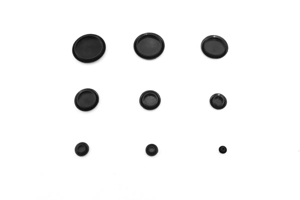 Red Hound Auto 50 Piece Flush Mount Black Hole Plug Assortment for Auto Body and Sheet Metal Assorted Sizes for 1/4, 3/8, 1/2, 3/4, 1, 1-1/4, 1-1/2, 1-3/4 and 2 Inch Holes