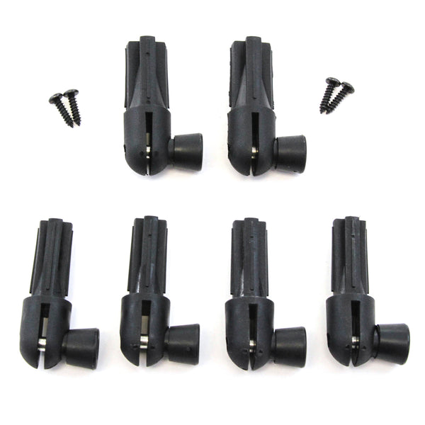 Red Hound Auto Quick Release Bow Knuckles Compatible with Jeep Wrangler (1997-2006 TJ, 2007-2018 JK) Easy Top Removal Black