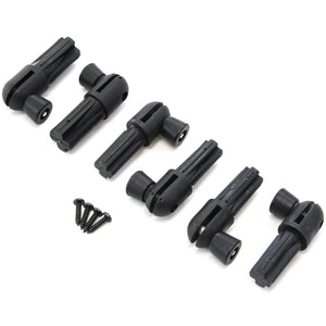 Red Hound Auto Quick Release Bow Knuckles Compatible with Jeep Wrangler (1997-2006 TJ, 2007-2018 JK) Easy Top Removal Black