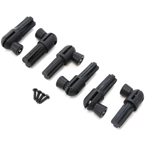 Red Hound Auto Quick Release Bow Knuckles Compatible with Jeep Wrangler (1997-2006 TJ, 2007-2018 JK) Easy Top Removal Black