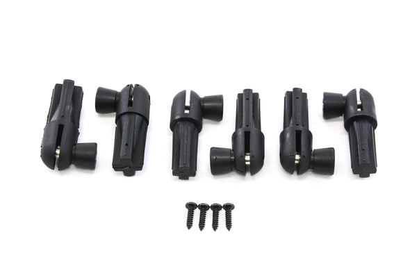 Red Hound Auto Quick Release Bow Knuckles Compatible with Jeep Wrangler (1997-2006 TJ, 2007-2018 JK) Easy Top Removal Black