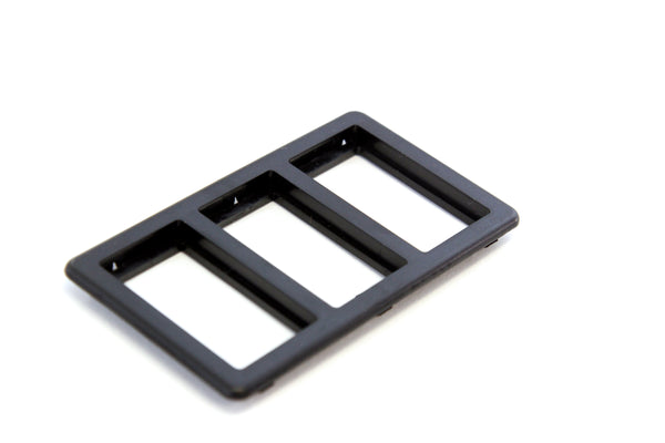Red Hound Auto Switch Bezel Black 3-Slot Compatible with Jaguar XJS 1989-1996 for Power Windows (Sunroof or Convertible Top)