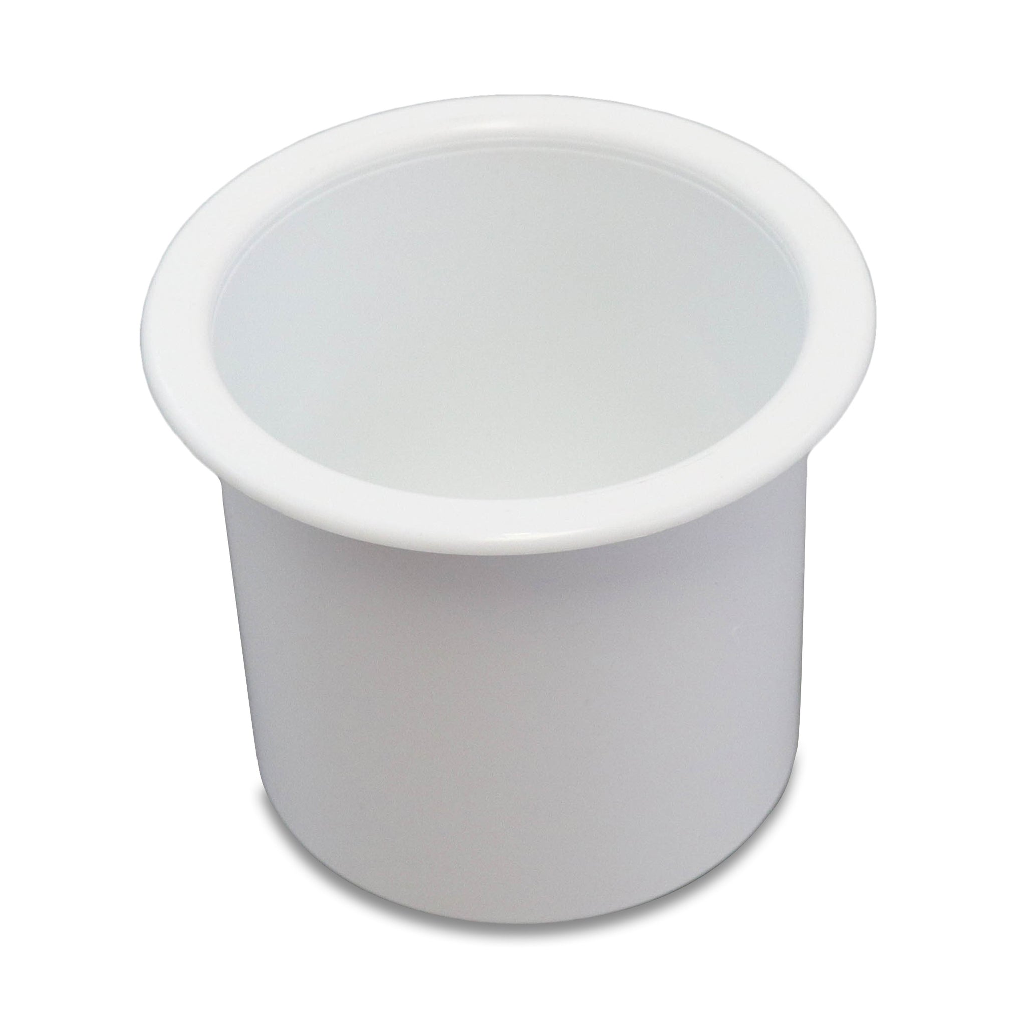1 Cup Holder Plastic Boat RV Car Insert Regular Sofa Large Game Table Pocket Recessed Universal Marine Pontoon Motorhome Camper White