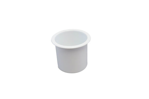 1 Cup Holder Plastic Boat RV Car Insert Regular Sofa Large Game Table Pocket Recessed Universal Marine Pontoon Motorhome Camper White