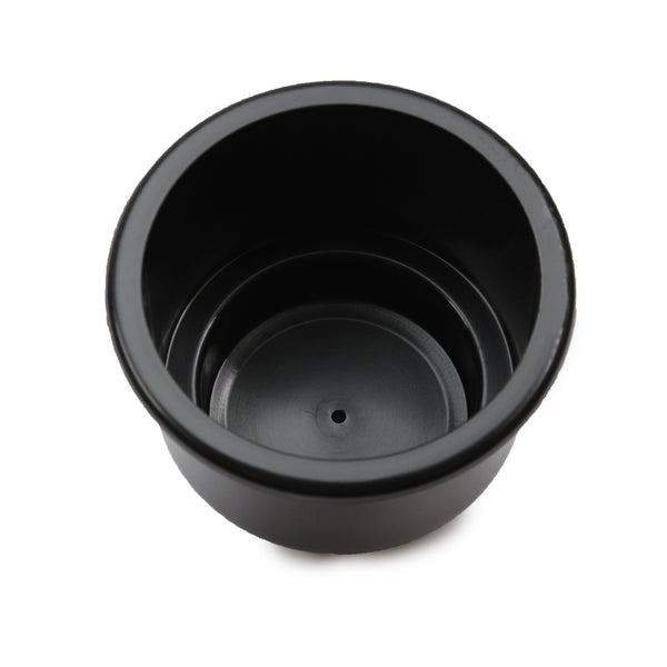 Red Hound Auto 5 Cup Holders Plastic Pocket Recessed Insert Universal with Drain for Boat RV Car Truck Marine Pontoon Motorhome Camper Drop In Black 3-1/2 Inch I.D. and 4-1/8 Inch O.D.