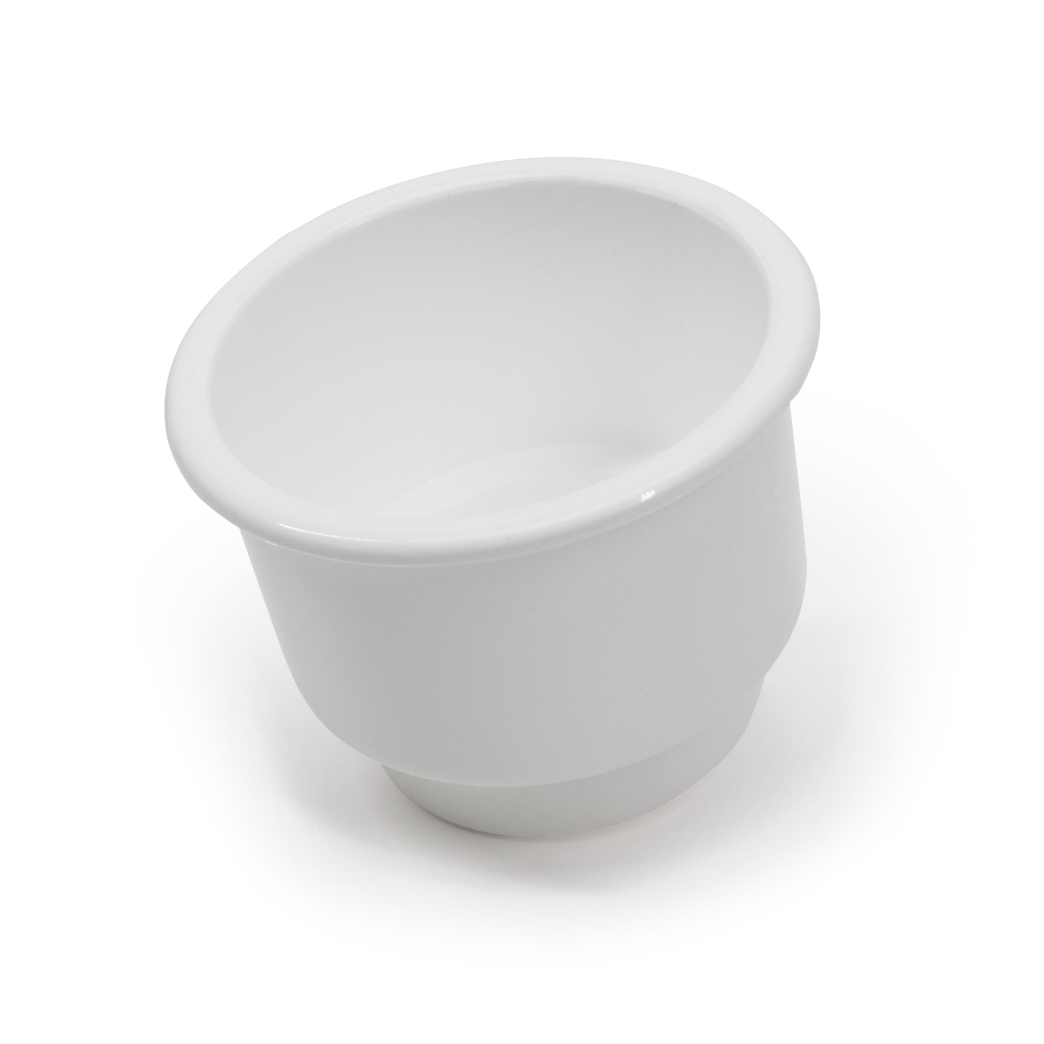 Red Hound Auto 1 Cup Holder Plastic Pocket Recessed Insert Universal with Drain for Boat RV Car Truck Marine Pontoon Motorhome Camper Drop In White 3-1/2 Inch I.D. & 4-1/8 Inch O.D.