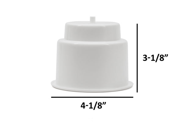 Red Hound Auto 1 Cup Holder Plastic Pocket Recessed Insert Universal with Drain for Boat RV Car Truck Marine Pontoon Motorhome Camper Drop In White 3-1/2 Inch I.D. & 4-1/8 Inch O.D.