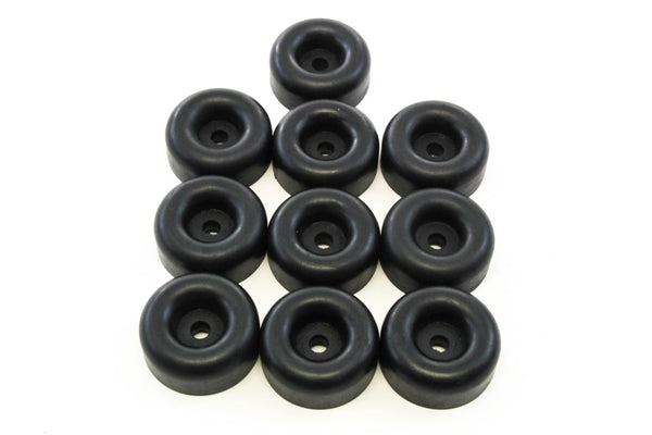 Red Hound Auto 10 Rubber Bumpers for Trailer Compatible with Ramp Door Truck 2.5 Inches Round Replacement Cargo Stop