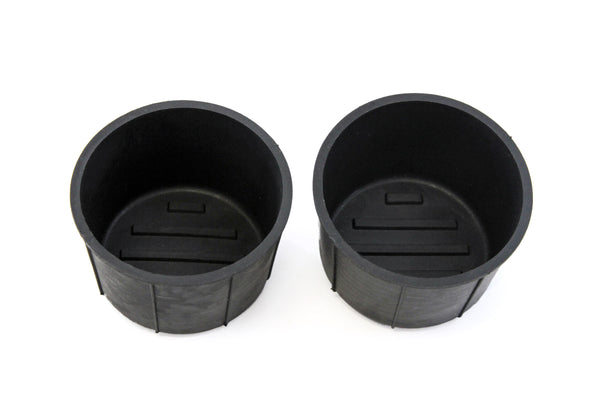 Red Hound Auto 2 Rear Center Console Cup Holder Insert 2009-14 Compatible with Ford F150 Rubber Left Right Liners