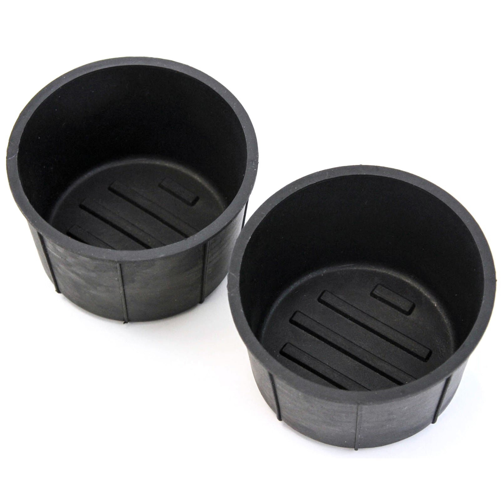 Red Hound Auto 2 Rear Center Console Cup Holder Insert 2009-14 Compatible with Ford F150 Rubber Left Right Liners