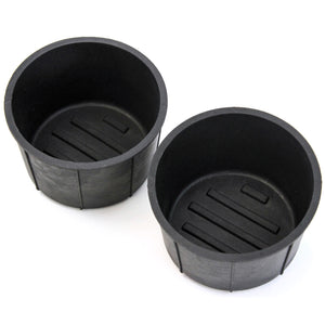 Red Hound Auto 2 Rear Center Console Cup Holder Insert 2009-14 Compatible with Ford F150 Rubber Left Right Liners