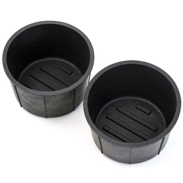 Red Hound Auto 2 Rear Center Console Cup Holder Insert 2009-14 Compatible with Ford F150 Rubber Left Right Liners