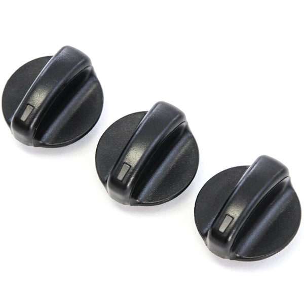 Red Hound Auto Set of 3 Control Knobs Heater AC Compatible with 1993-1997 Chevrolet Chevy GEO Prizm Temperature Switch Black