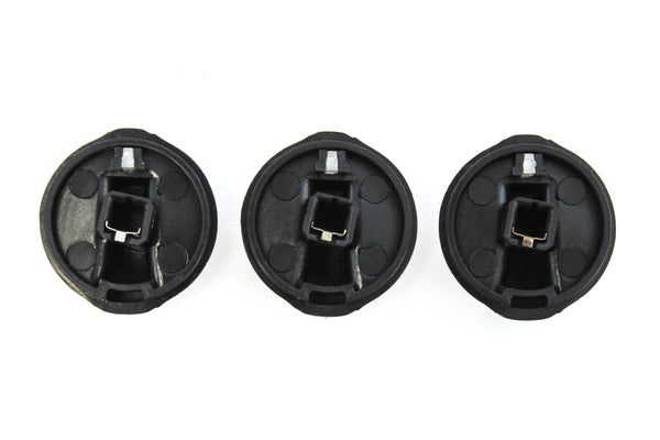 Red Hound Auto Set of 3 Control Knobs Heater AC Compatible with 1993-1997 Chevrolet Chevy GEO Prizm Temperature Switch Black