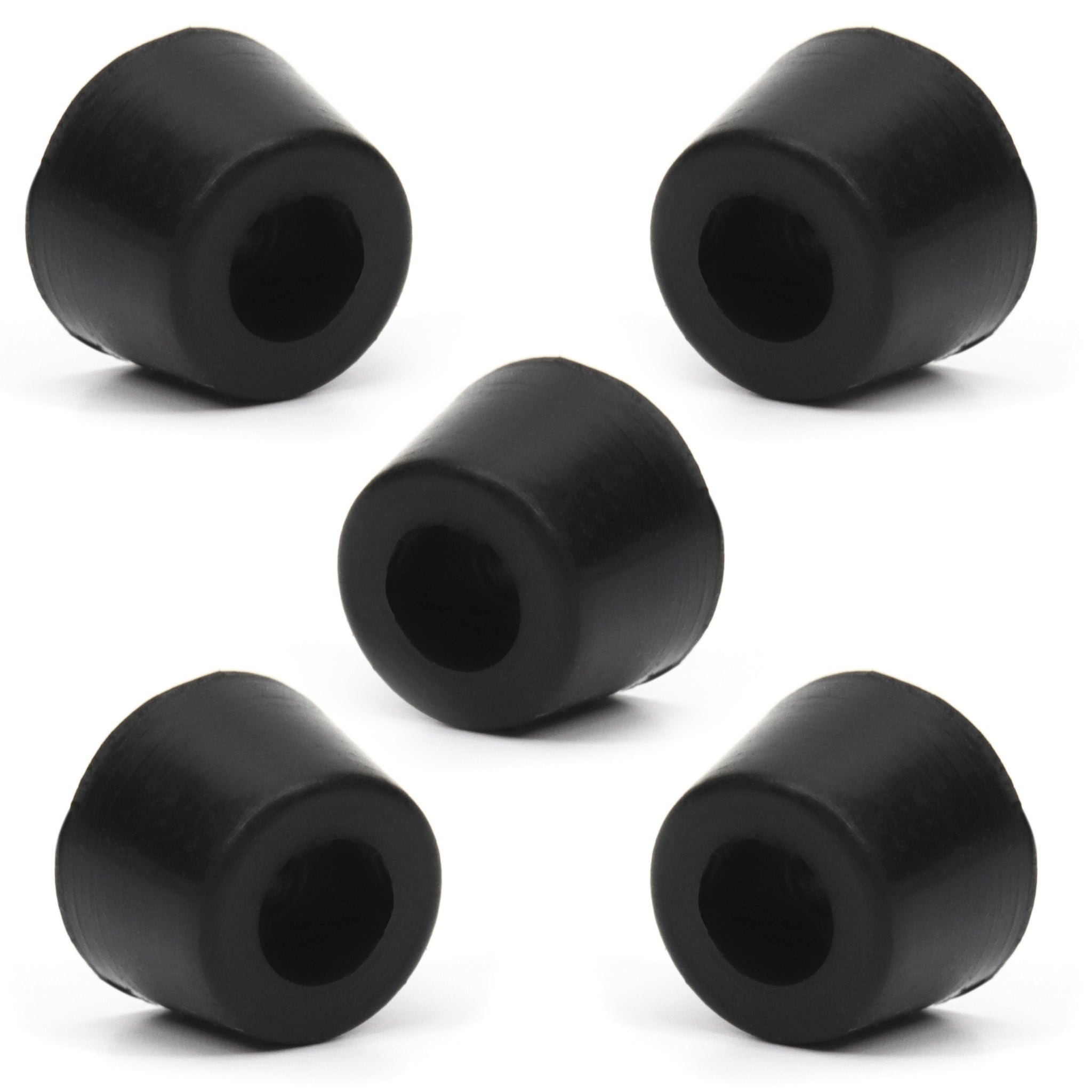 Red Hound Auto 5 Tapered Rubber Bumpers General Purpose Universal Foot Pad Cushion 14mm Wide x 9mm Tall with 7mm Inside Diameter 5 Piece Set