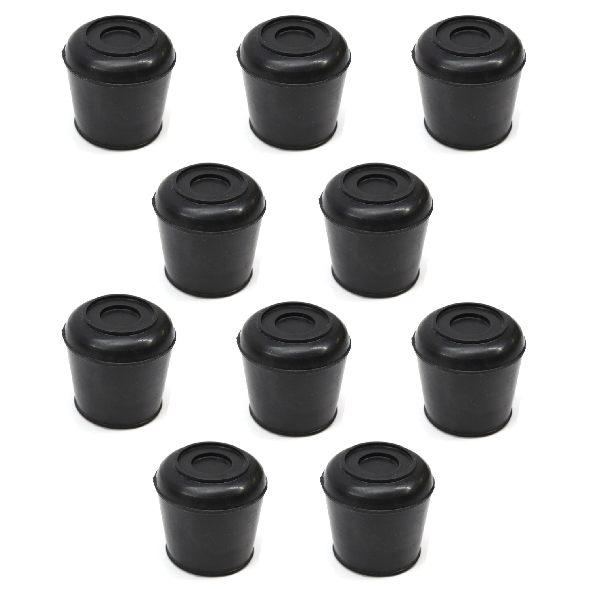 Red Hound Auto 10 Rubber Leg Tips Flooring Scratch Protector Stool Chair Feet Foot Pad Furniture Cushion Floor Protection 1.25" (32mm) Inside Diameter Black 10 Piece Set