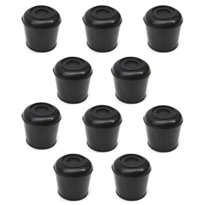 Red Hound Auto 10 Rubber Leg Tips Flooring Scratch Protector Stool Chair Feet Foot Pad Furniture Cushion Floor Protection 1.25" (32mm) Inside Diameter Black 10 Piece Set