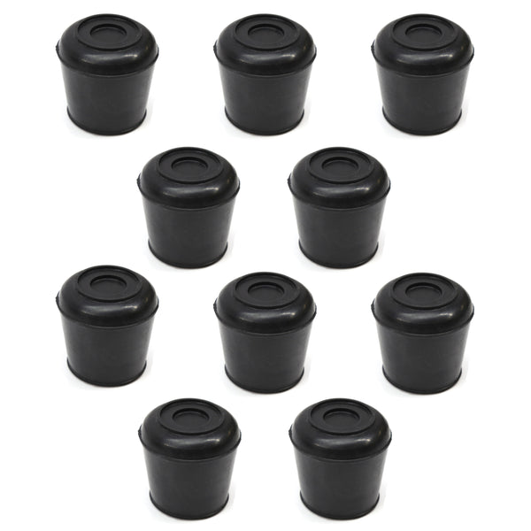 Red Hound Auto 10 Rubber Leg Tips Flooring Scratch Protector Stool Chair Feet Foot Pad Furniture Cushion Floor Protection 1.25" (32mm) Inside Diameter Black 10 Piece Set
