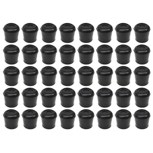 Red Hound Auto 40 Rubber Leg Tips Flooring Scratch Protector Stool Chair Feet Foot Pad Furniture Cushion Floor Protection 1.25" (32mm) Inside Diameter Black 40 Piece Set