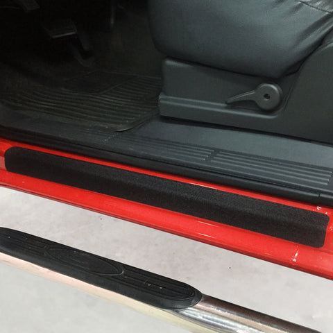 Red Hound Auto Custom Fit 2001-2006 Compatible with Silverado Sierra Crew Scuff Protector Kit Genuine RHA Door Sill Plate 4pc Paint Protection Sill Scuff Step Threshold Shield