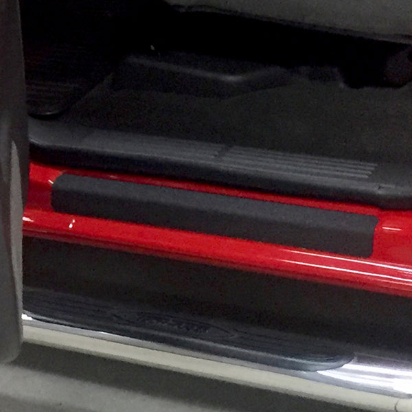 Red Hound Auto Custom Fit 2001-2006 Compatible with Silverado Sierra Crew Scuff Protector Kit Genuine RHA Door Sill Plate 4pc Paint Protection Sill Scuff Step Threshold Shield