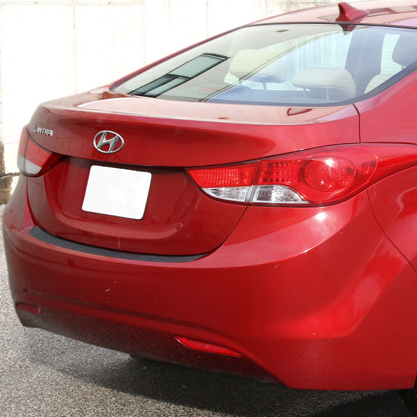 Custom Fit 2011-2013 Compatible with Hyundai Elantra Rear Bumper Scuff Plate Scratch Protector Paint Threshold Protection