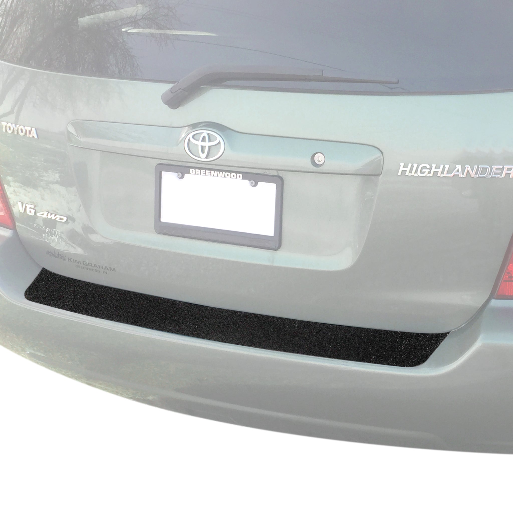 Custom Fit 2004-2007 Compatible with Toyota Highlander 1pc Kit Rear Bumper Scuff Scratch Protector Protect Paint Protection Exact Fit No Cutting Required