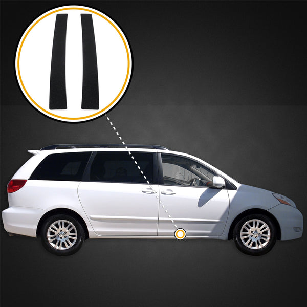Red Hound Auto Custom Fit 2011-2020 Compatible with Toyota Sienna 2pc Door Sill Protector Threshold Kickplates Step Paint Protection Scuff Threshold Shield