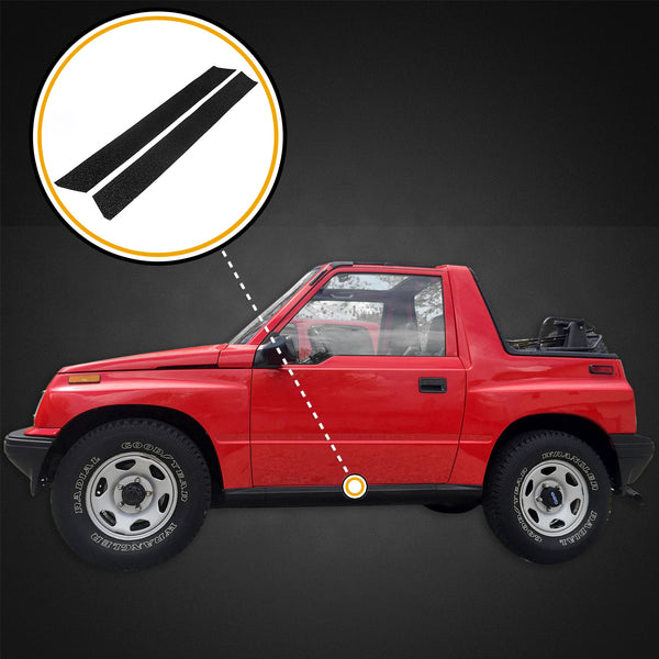 Red Hound Auto Custom Fit 1989-1996 Compatible with Geo Tracker 2pc Kit Door Entry Guards Scratch Protection Protector New Paint Protection