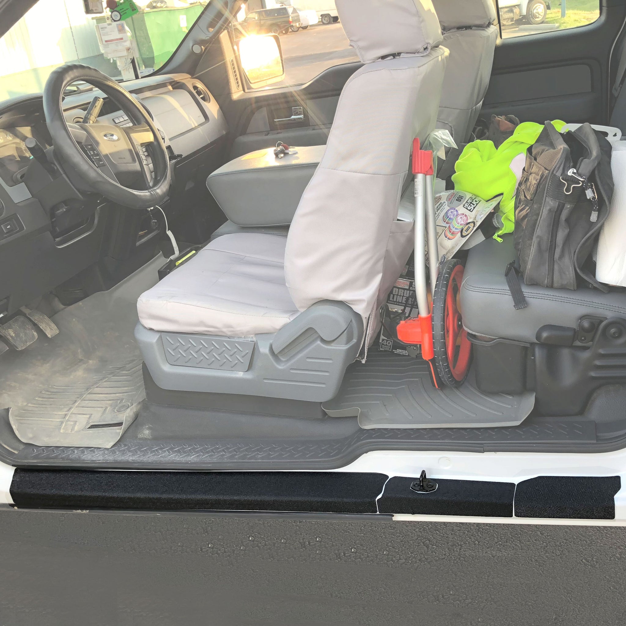 Red Hound Auto Door Entry Guard Scratch Shield Compatible with Ford F-150 Super Cab SuperCab 2009-2014 2010 2011 2012 2013 4 Door 6 Piece Custom Fit Door Sill Scuff Paint Protector