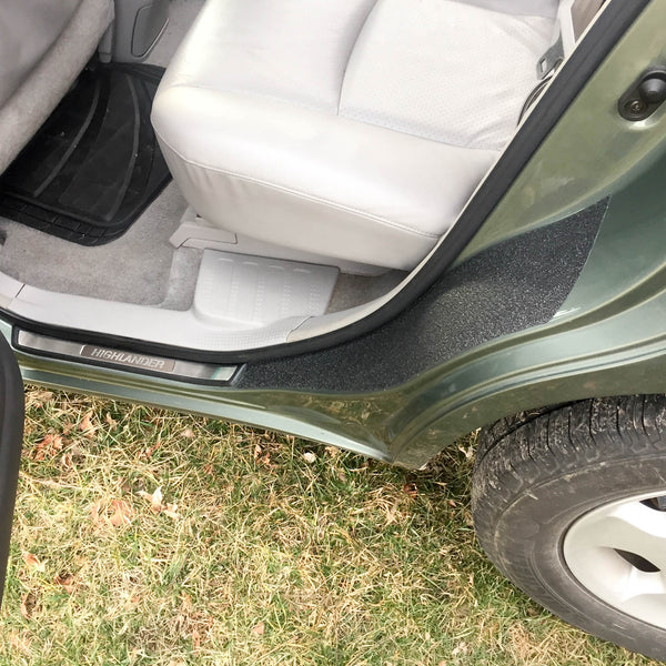 Red Hound Auto Custom Fit 2001-2007 Compatible with Toyota Highlander 2pc Kit Door Sill Entry Guards Scratch Cover Protector Paint Protection Guard