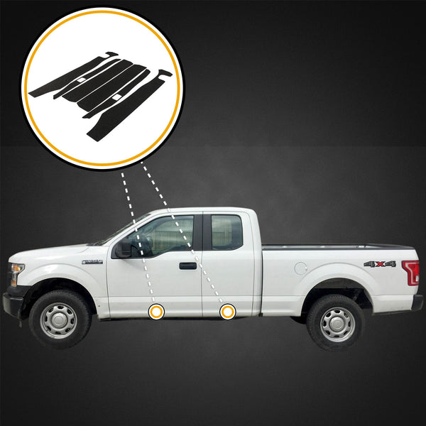 Red Hound Auto Custom Fit 2015-2020 Compatible with Ford F150 Super Cab 6pc Kit Door Sill Entry Guards Scratch Shield Protector Paint Protection Guard