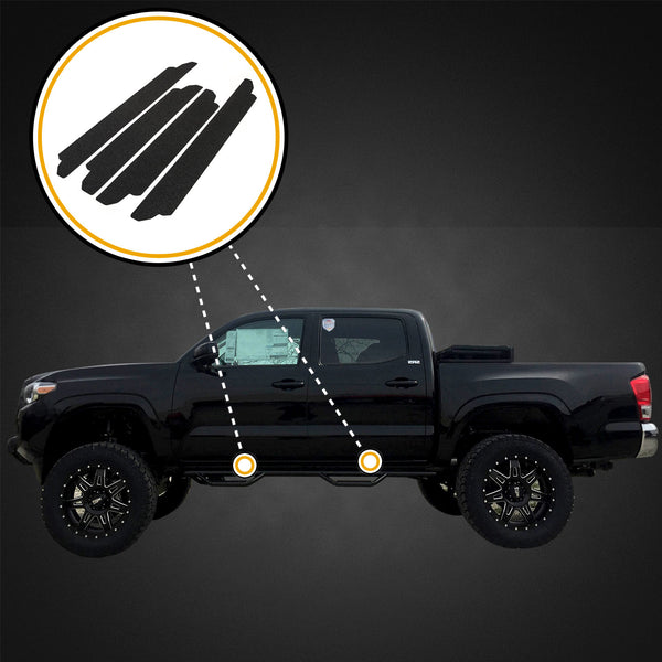 Red Hound Auto Custom Fit 2016-2023 Compatible with Toyota Tacoma Double Cab 4pc Kit Door Sill Entry Guards Scratch Threshold Shield Paint Protection