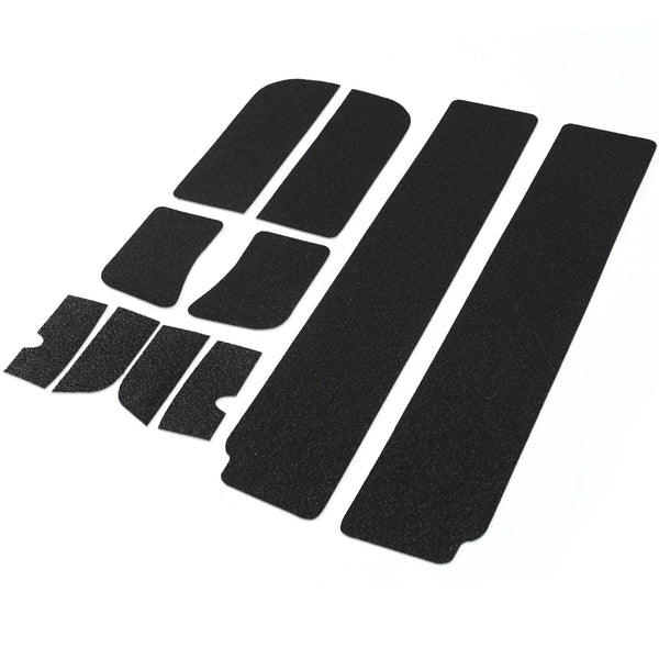 Red Hound Auto Custom Fit 2007-2018 Compatible with Jeep Wrangler Unlimited JKU 10pc Kit Door Sill Entry Guards Scratch Threshold Shield Paint Protection (4-Door Sill Models)