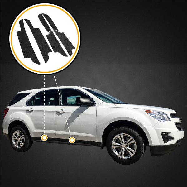 Red Hound Auto Custom Fit 2010-2017 Compatible with GMC Terrain Chevy Equinox 6pc Kit Door Sill Entry Guards Scratch Shield Paint Protection Scuff Guard Shield Cover