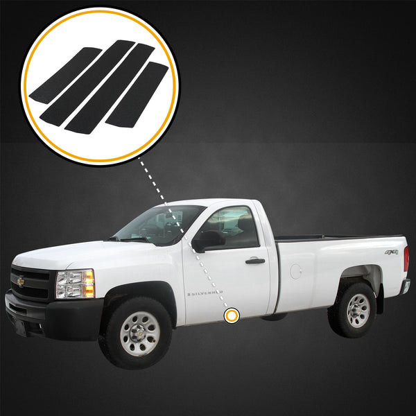 Red Hound Auto Door Sill Entry Guards Scratch Shield Compatible with 2007-2013 Chevy GMC Silverado Sierra 1500 Crew Cab & 08-14 2500 HD 3500 HD 4pc Protector Paint Protection Guard