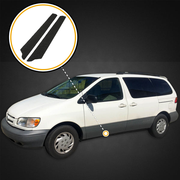 Red Hound Auto Door Entry Guards Scratch Shield 1997-2002 Compatible with Toyota Sienna 2pc Sill Kit Protector Set Paint Protection Guard