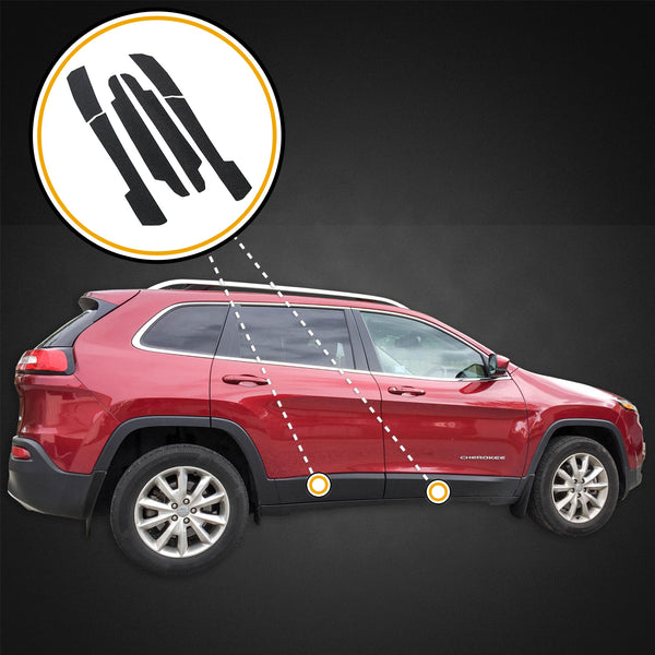 Red Hound Auto Door Entry Guards Scratch Shield 2014-2019 Compatible with Jeep Cherokee 6pc Kit Protector Cover Paint Protection Threshold