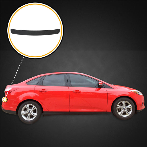 Rear Bumper Scuff Scratch Protector 2012-2018 Compatible with Ford Focus 1pc Shield Cover Black Paint Protection