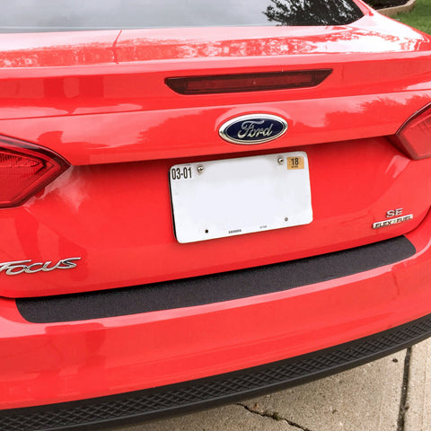 Rear Bumper Scuff Scratch Protector 2012-2018 Compatible with Ford Focus 1pc Shield Cover Black Paint Protection