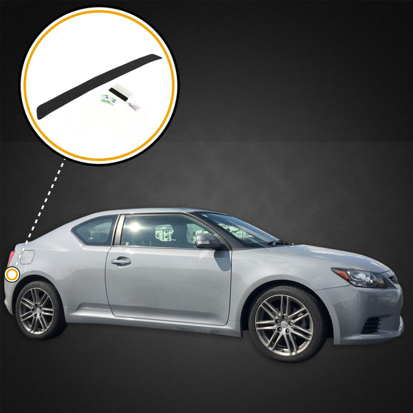 Rear Bumper Scuff Scratch Protector 2011-2013 Compatible with Toyota Scion tC 1pc Shield Black Paint Cover Peel and Stick Install