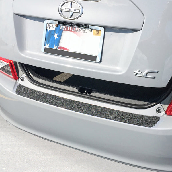 Rear Bumper Scuff Scratch Protector 2011-2013 Compatible with Toyota Scion tC 1pc Shield Black Paint Cover Peel and Stick Install
