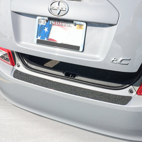 Rear Bumper Scuff Scratch Protector 2011-2013 Compatible with Toyota Scion tC 1pc Shield Black Paint Cover Peel and Stick Install