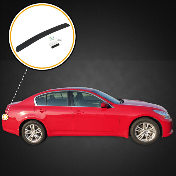 Rear Bumper Scuff Scratch Protector Compatible with Infinity 2011-2013 G37, 2007-2010 G35, 2011-2012 G25, 2014-2015 Q40 Sedan 4dr 1pc Shield Paint Cover (Does not fit Coupe or Convertible)
