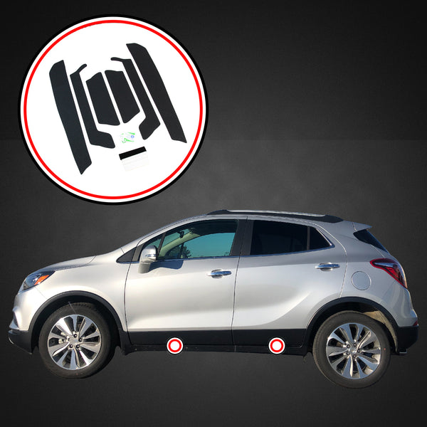 Red Hound Auto Door Entry Guard Scratch Shield Compatible with Buick/Chevrolet 2013-2019 Encore, 2015-2019 Trax 4 Door 6pc Custom Fit Door Sill Scuff Paint Protector
