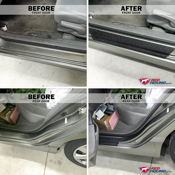 Red Hound Auto 2006-11 Compatible with Honda Civic 7pc Door Sill Step Protector Bumper Threshold Shield Pads Paint Protection