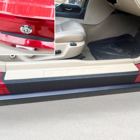 Red Hound Auto Door Entry Guards Bumper Scratch Shield 2005-2009 Compatible with Ford Mustang 3pc Kit Bra Paint Protector