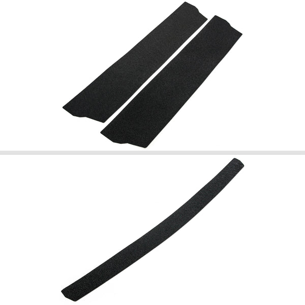 Red Hound Auto Door Entry Guards Bumper Scratch Shield 2005-2009 Compatible with Ford Mustang 3pc Kit Bra Paint Protector